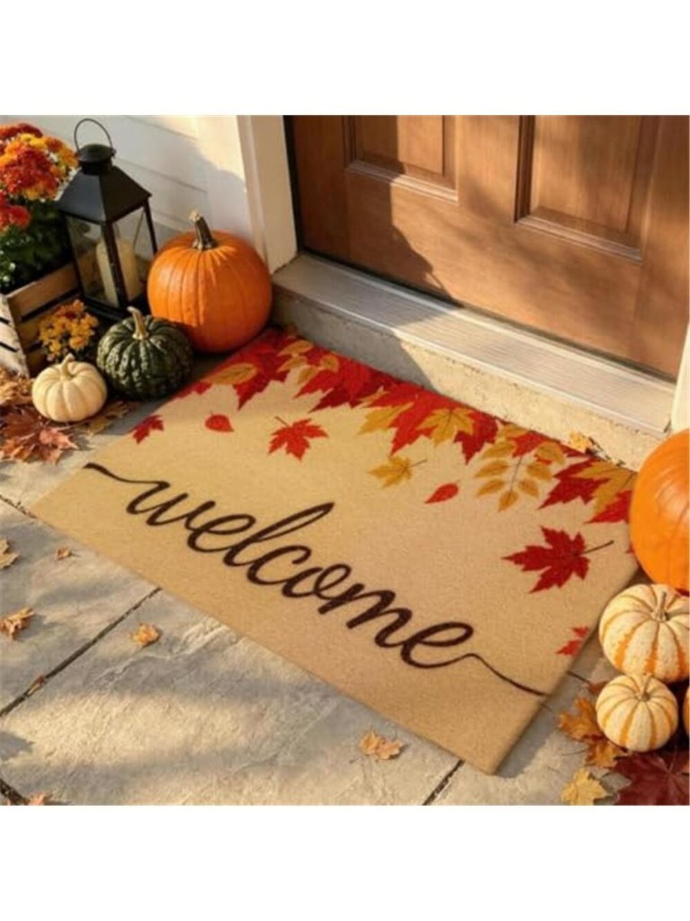 Fall Door Mat Non Slip Front Welcome Mat Outdoor Indoor 17"x30"